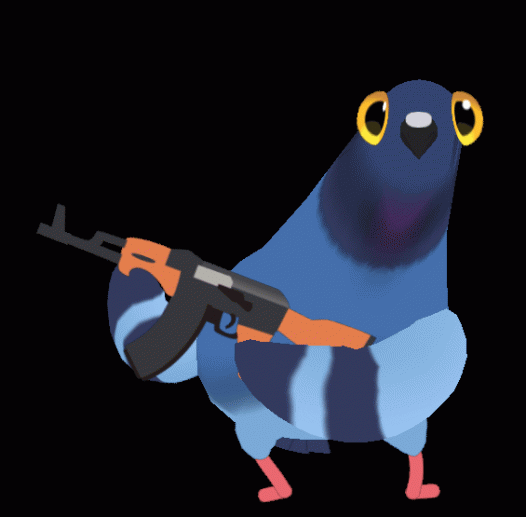 The pigeons danced too.